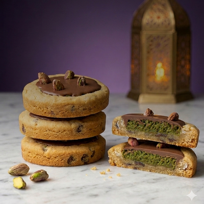 كوكيز الفستق والكنافة