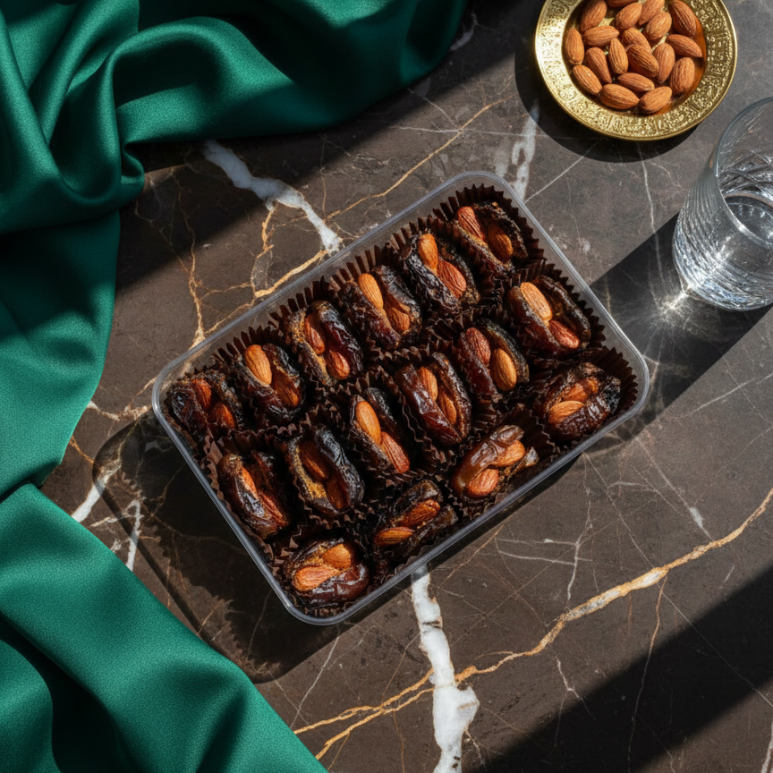 Lotus & Almond Mini Dates Box (16 Dates)